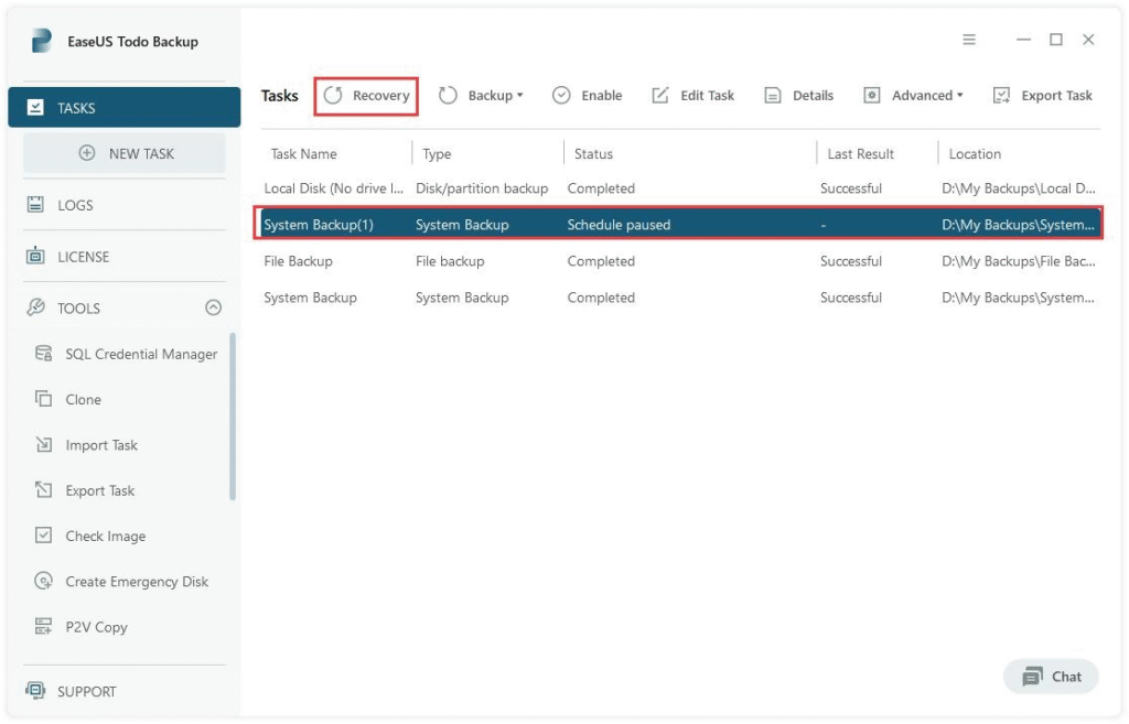 EaseUS Todo Backup Enterprise 16.3 | ถาวร สำรองข้อมูล